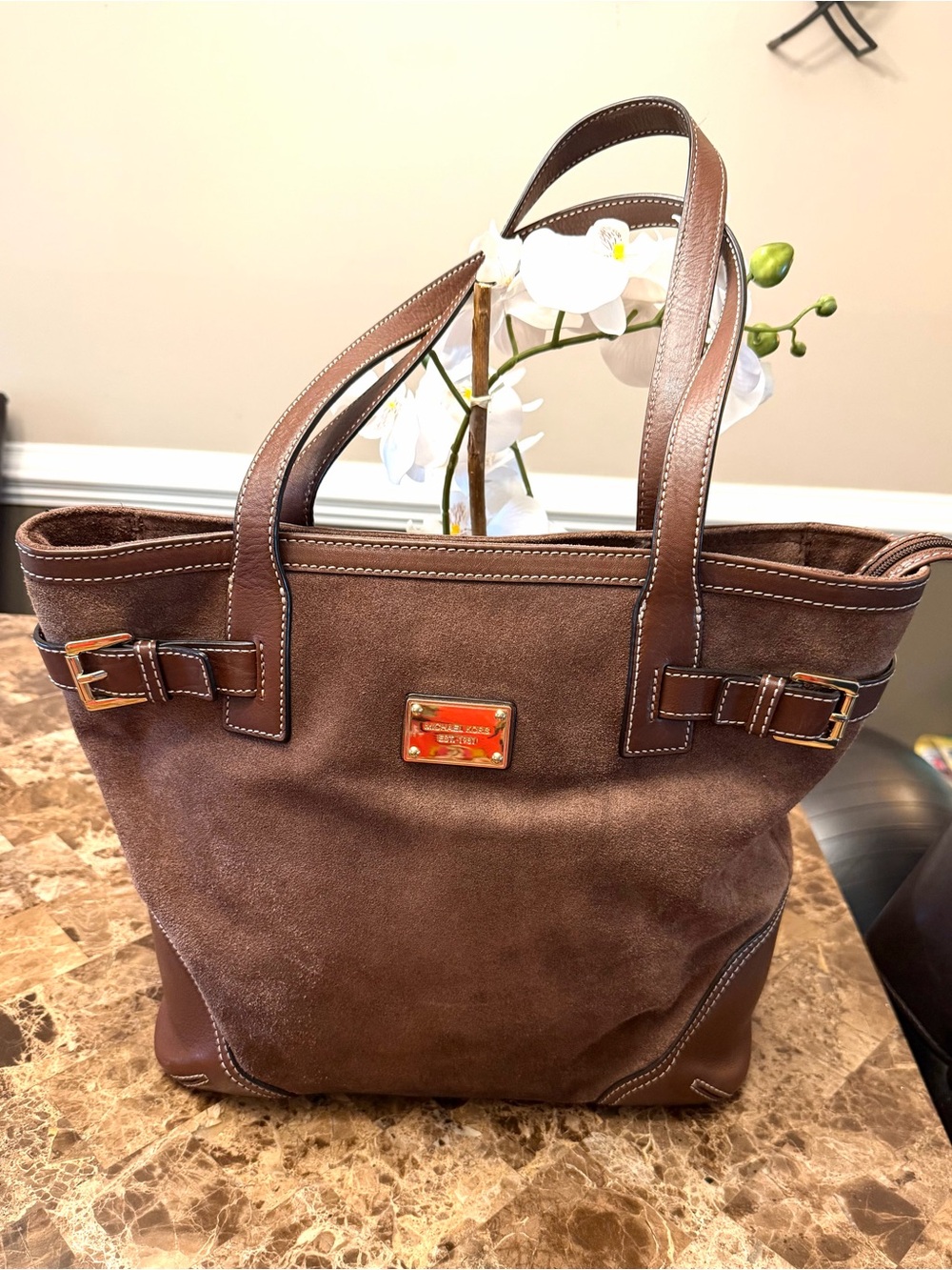 Vintage MICHAEL Michael Kors Brown Suede Tote
